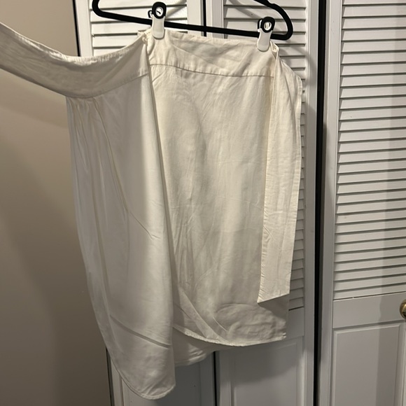 Zara wrap tie skirt | Ivory - Picture 3 of 7